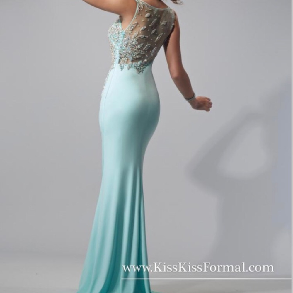 Baby blue prom dress